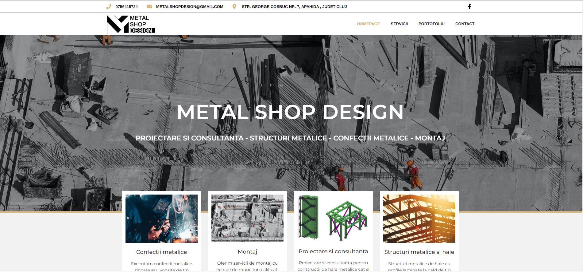 Pagina principala Metal Shop Design